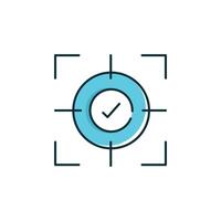 Improved Accuracy Icon Design vector