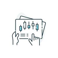 Algorithm Trading, Automated Trading Strategies Icon Design vector