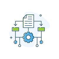 Machine Learning, ML, Illustration Icon Design vector