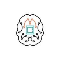 AI Neural Networks Icon Design vector