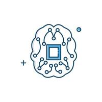 AI Neural Networks Icon Design vector