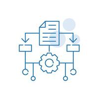 Machine Learning, ML, Illustration Icon Design vector