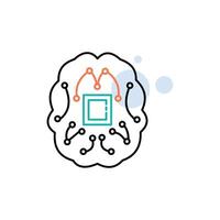AI Neural Networks Icon Design vector