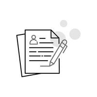 Written Task Content Creation Icon Design vector