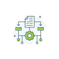 Machine Learning, ML, Illustration Icon Design vector