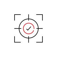 Improved Accuracy Icon Design vector