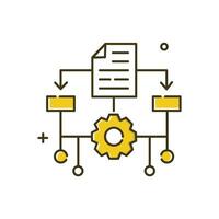 Machine Learning, ML, Illustration Icon Design vector