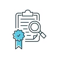 Improved Quality Control Icon Design vector