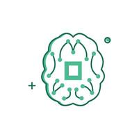 AI Neural Networks Icon Design vector