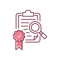Improved Quality Control Icon Design vector