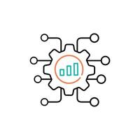 Expert System AI Decision Support Icon Design vector