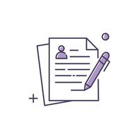 Written Task Content Creation Icon Design vector