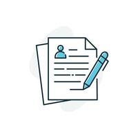 Written Task Content Creation Icon Design vector