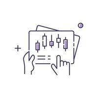 Algorithm Trading, Automated Trading Strategies Icon Design vector