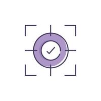 Improved Accuracy Illustrtaion Icon Design vector