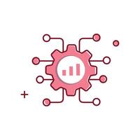 Expert System AI Decision Support Icon Design vector