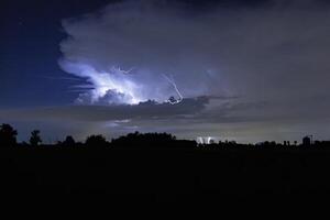 Lightning stormy night 2 photo