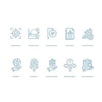 Benefits Of AI Production and Planning Illustration Icon Set vector