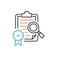Improved Quality Control Icon Design vector