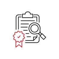 Improved Quality Control Icon Design vector