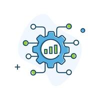 Expert System AI Decision Support Icon Design vector