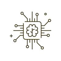 Artificial Intelligence, Intelligent Systems Illustration Icon Design vector