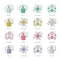 Artificial Intelligence, AI, Machine Learning, ML, Data Science Illustrtaion Icon Designs vector