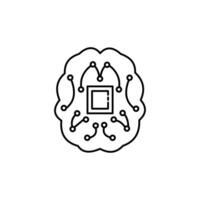 AI Neural Networks Icon Design vector