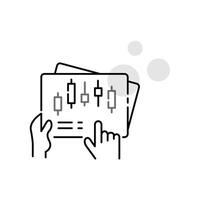 Algorithm Trading, Automated Trading Strategies Icon Design vector