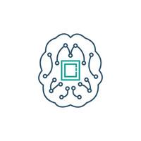 AI Neural Networks Icon Design vector