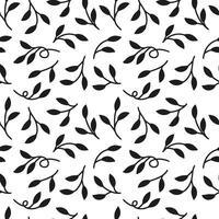 Simple leaves seamless pattern vector