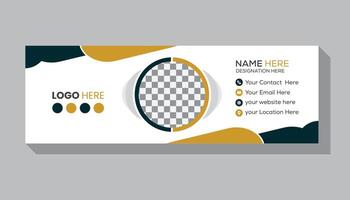 Stylish, original, creative, and modern email signature design with a distinctive layout vector
