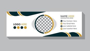 Creative, modern, unique, stylish email signature design, Unique layout vector