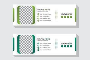Professional design of an email signature template vector