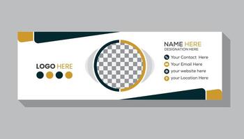 Using contemporary shapes to create a unique email footer, signature, or flat mail template vector