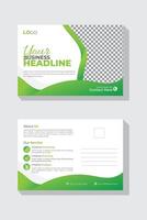 A modern and corporate postcard design template vibrant and imaginative creative layout template vector