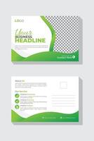 A modern and corporate postcard design template vibrant and imaginative creative layout template vector