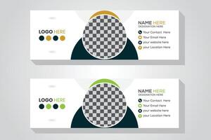 A creative and stylish design for a corporate email signature template vector