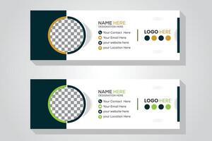 Template for a Corporate Email Signature, Modern and creative design vector