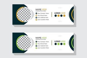 Creative and Stylish email signature or email footer template vector