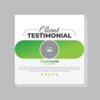 Customer service or client review, testimonial, and social media post Review of post-design template feedback from customers or client services vector