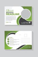 Business Postcard Design Template in a Contemporary Corporate Style. Bold and imaginative design for a double-sided postcard vector