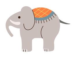 Cute thailand elephant flat illustration. vector