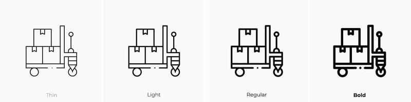 manual icon. Thin, Light, Regular And Bold style design isolated on white background vector