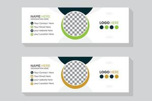 Elegant and imaginative email signature or footer template vector