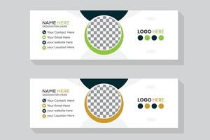 Elegant and imaginative email signature or footer template vector