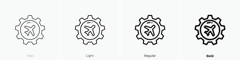 maintenance icon. Thin, Light, Regular And Bold style design isolated on white background vector