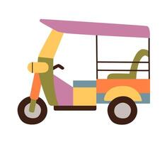 tuk-tuk. Indian auto rickshaw concept. Delhi auto. vector