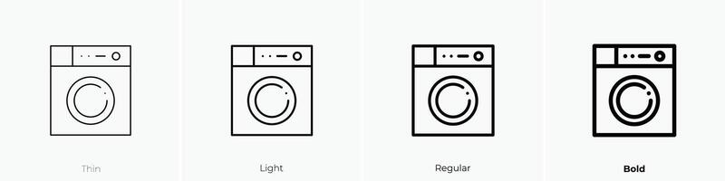 machine icon. Thin, Light, Regular And Bold style design isolated on white background vector