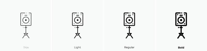 loudspeaker icon. Thin, Light, Regular And Bold style design isolated on white background vector